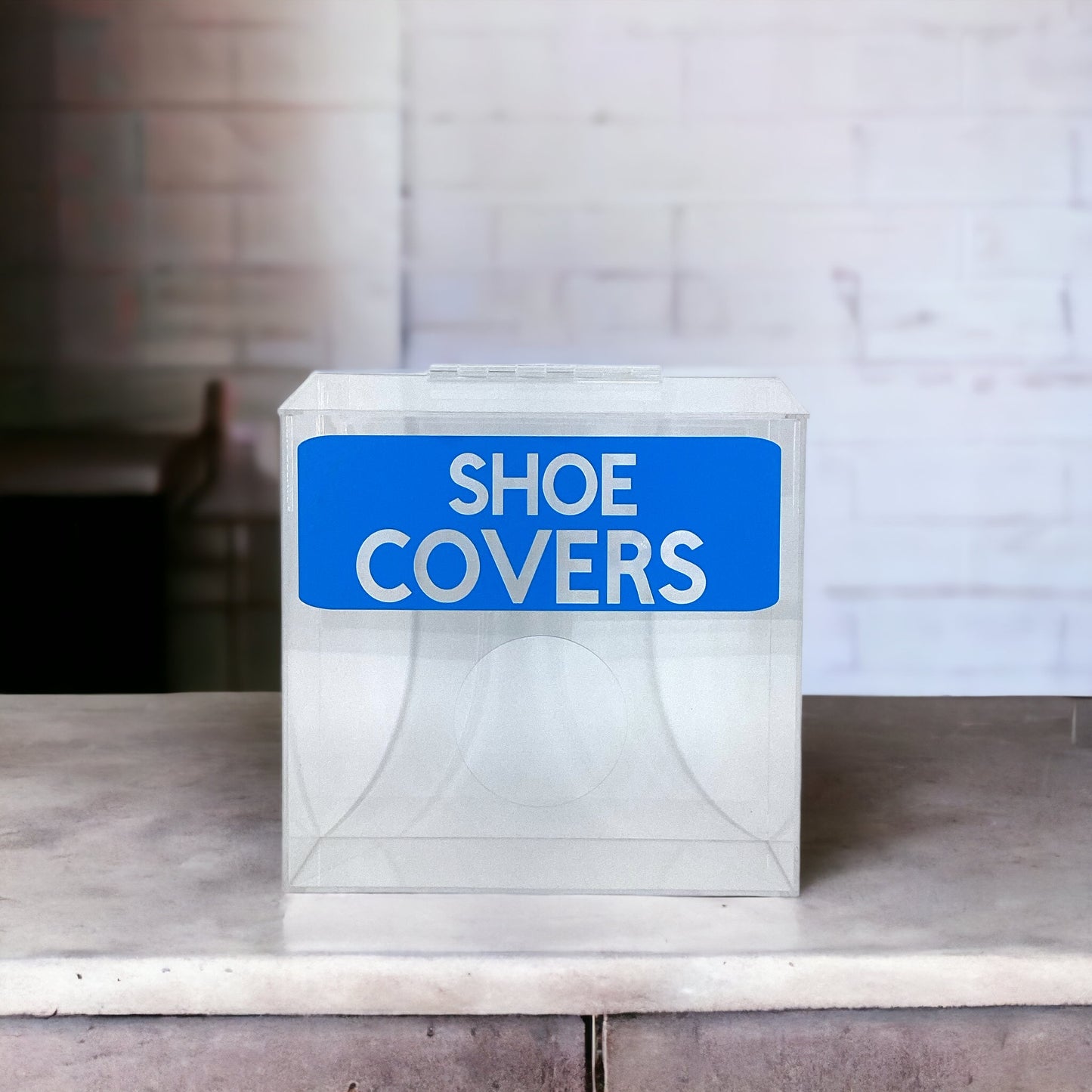 Clear Acrylic Wall Mounted Shoe Cover Storage Dispenser