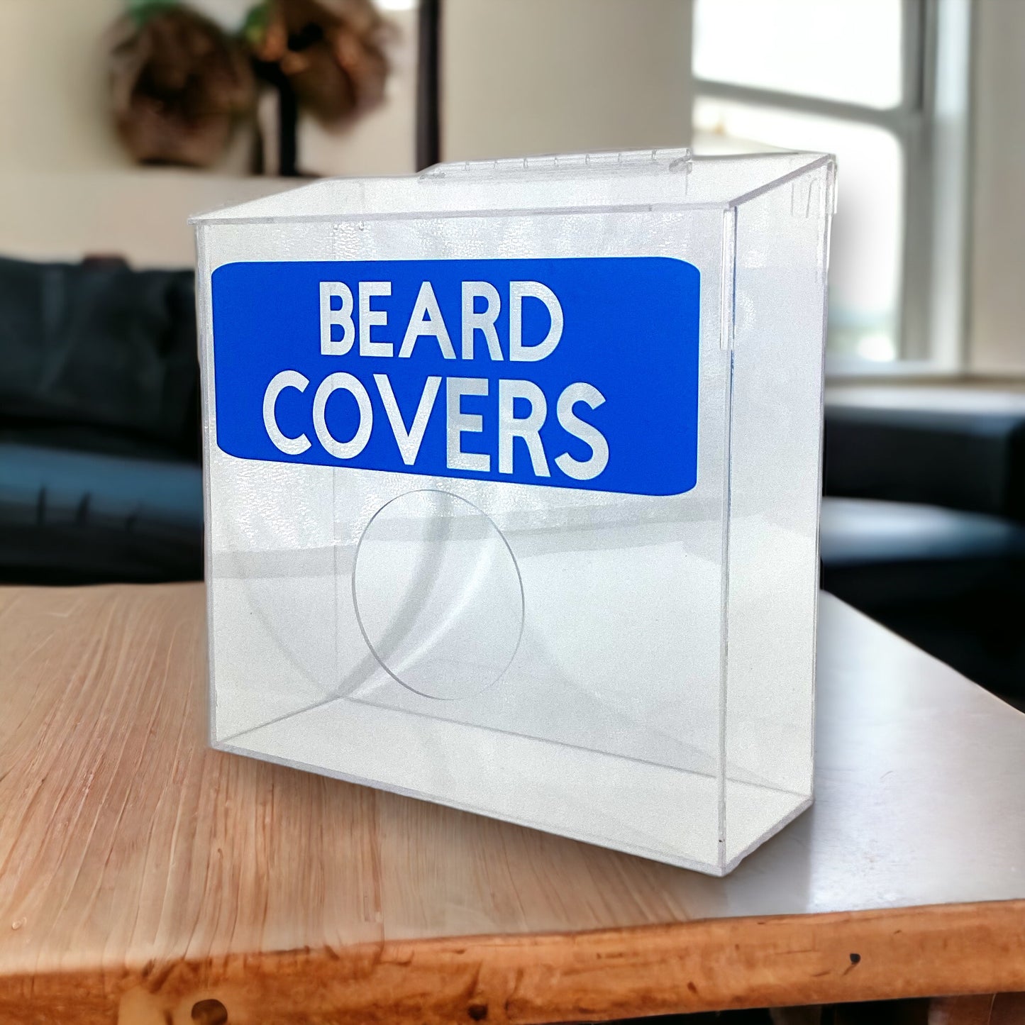 Clear Acrylic Wall Mounted Beard Cover Storage Dispenser