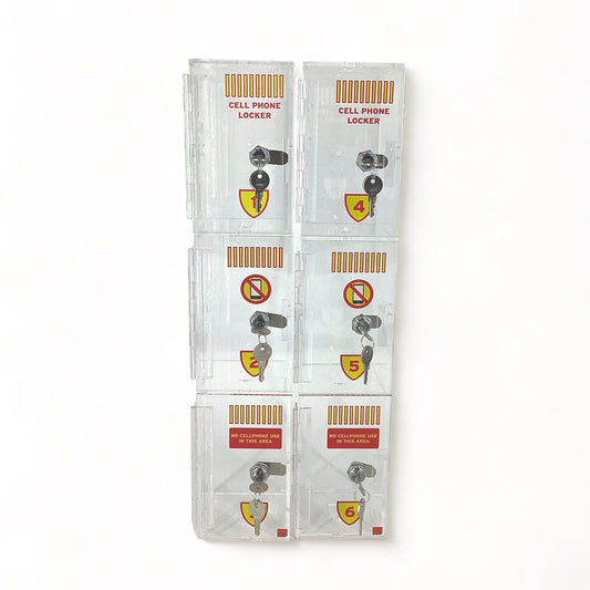 3-Door Clear Acrylic Cell Phone Locker - 2 Set