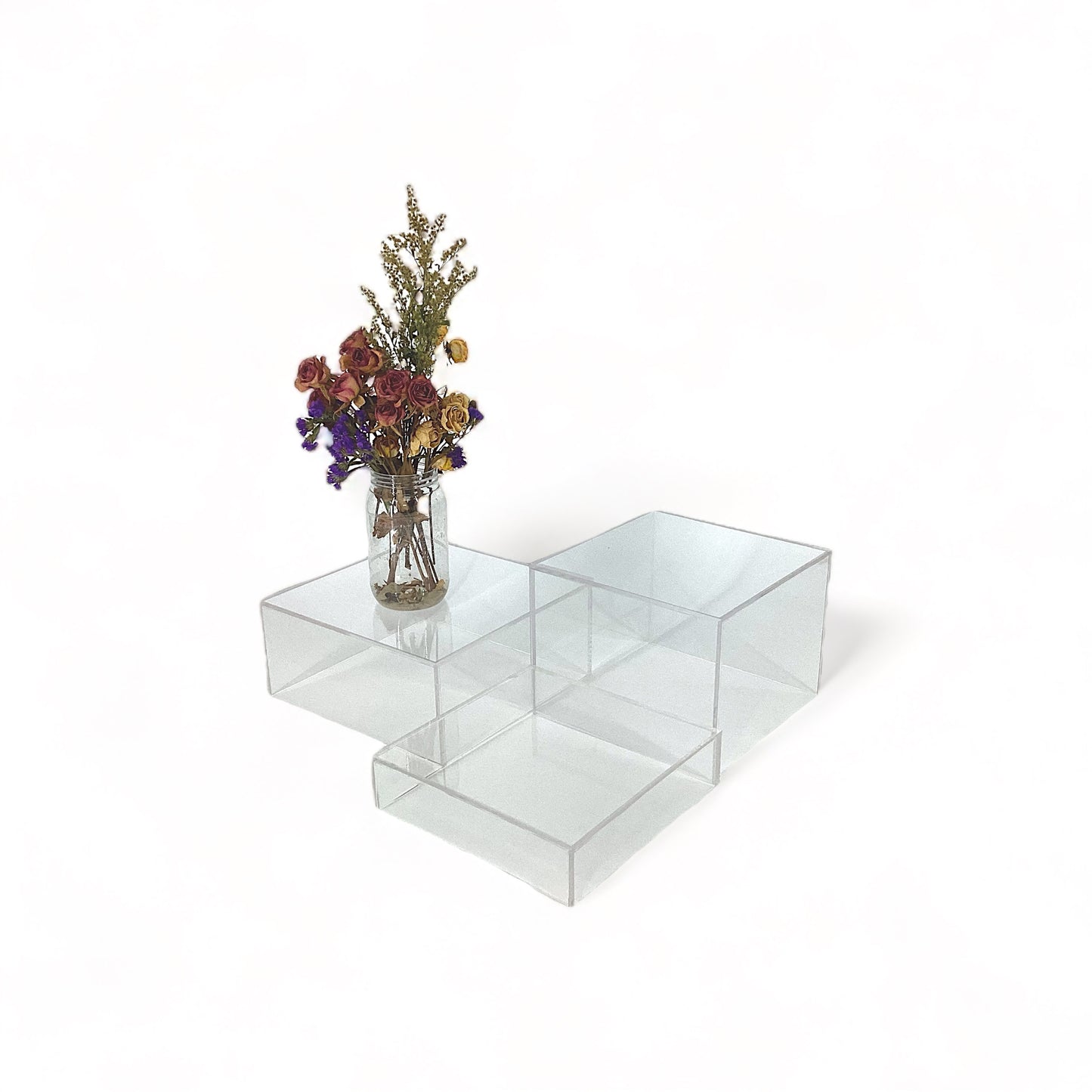 Clear Acrylic 5-Sided Riser Set - 3 pcs