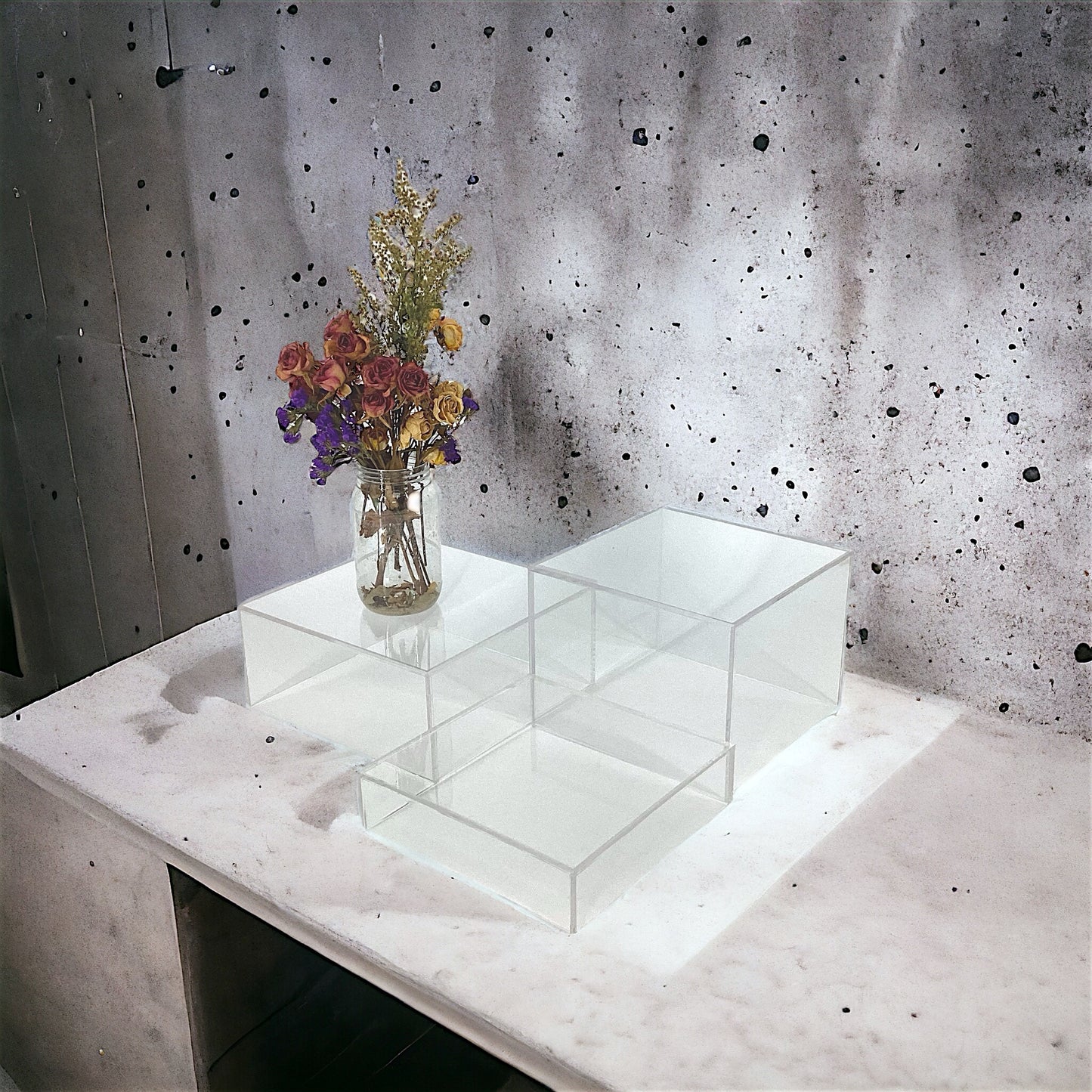 Clear Acrylic 5-Sided Riser Set - 3 pcs