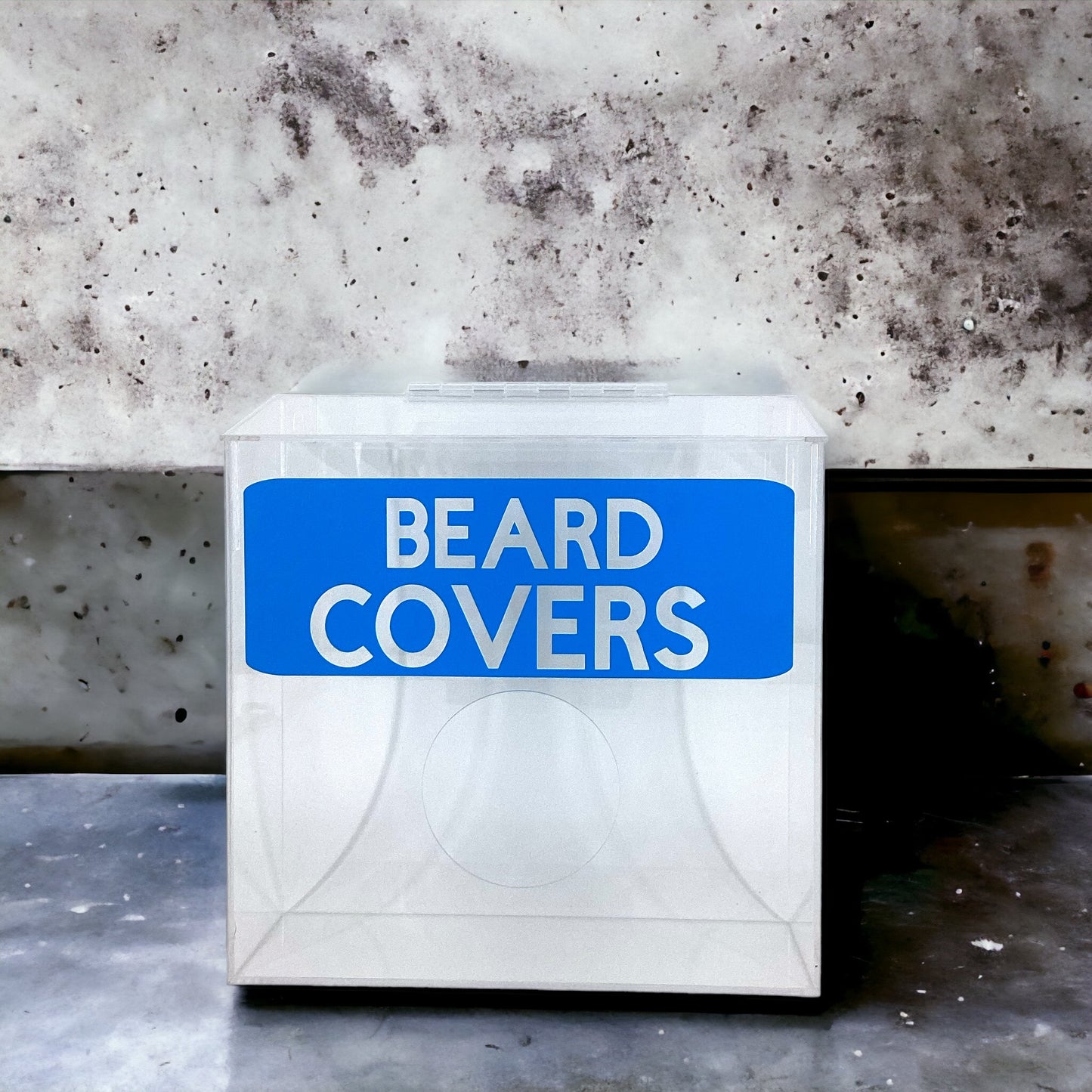 Clear Acrylic Wall Mounted Beard Cover Storage Dispenser