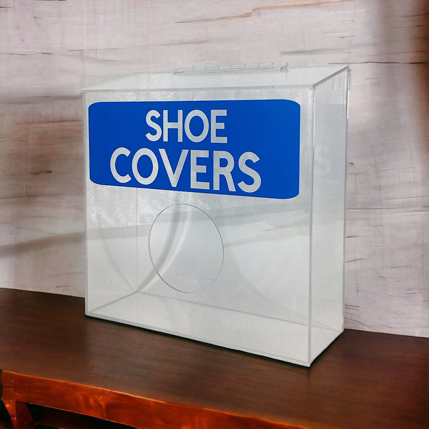 Clear Acrylic Wall Mounted Shoe Cover Storage Dispenser